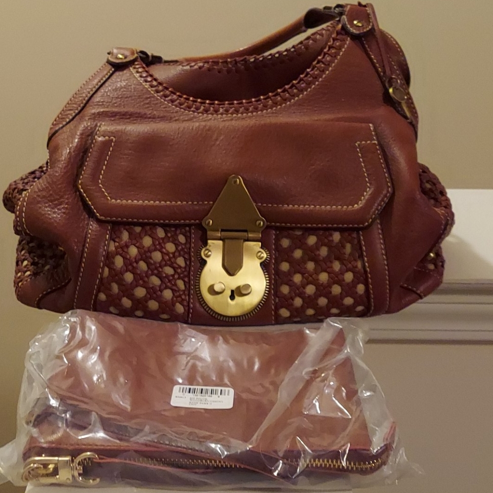 Cole Haan leather purse and never opened wristlet!